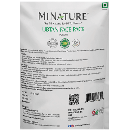 Miniature Ubtan Face Pack Powder in a jar, natural face pack for glowing skin, traditional herbal skincare product.
