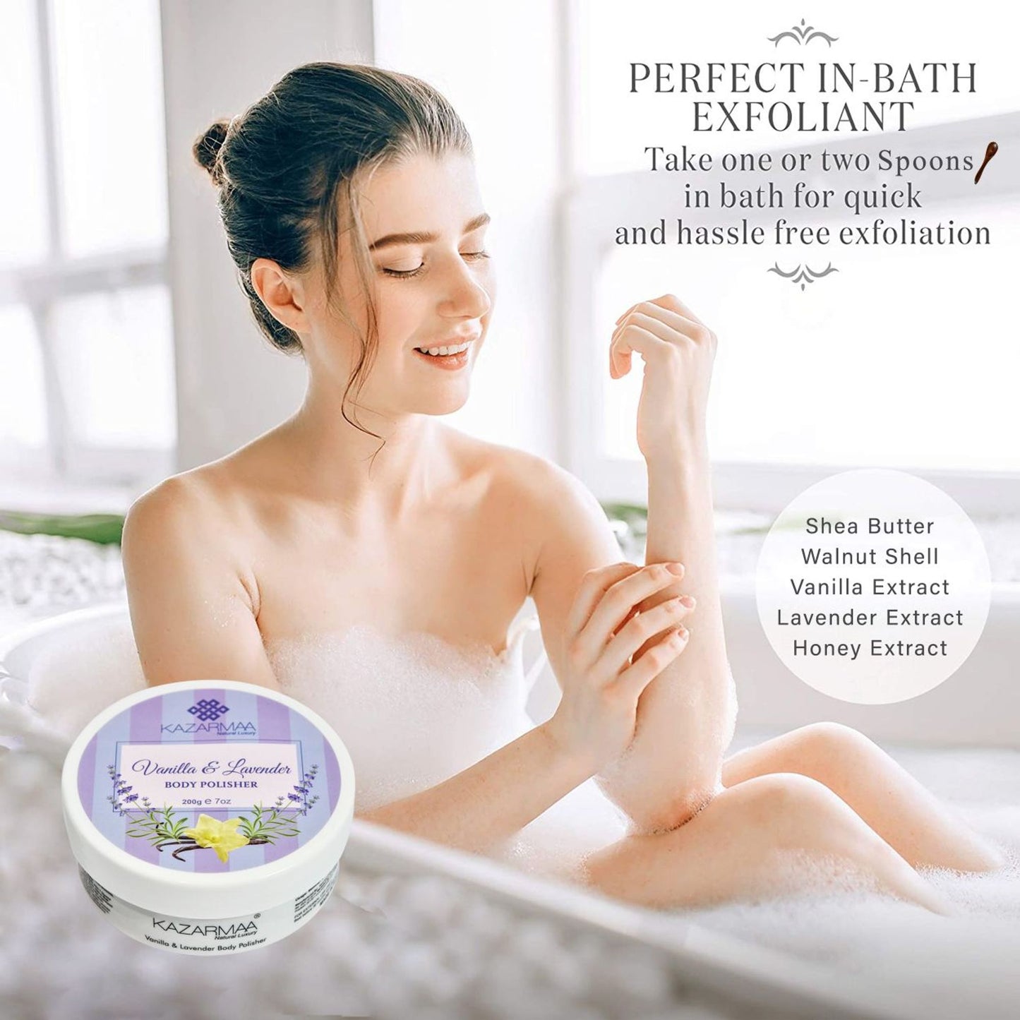 Kazarmaa Vanilla & Lavender Exfoliating Body Polisher With Shea Butter & Vitamin -e