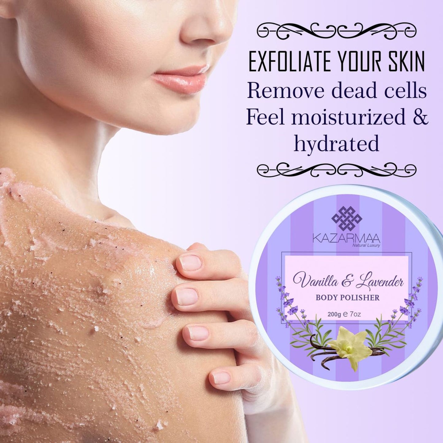 Kazarmaa Vanilla & Lavender Exfoliating Body Polisher With Shea Butter & Vitamin -e
