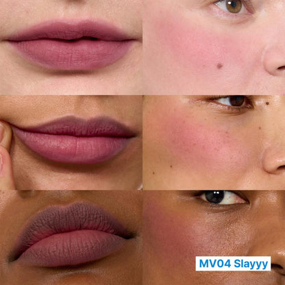 fwee Lip&Cheek Blurry Pudding Pot in vibrant pink with airbrushed finish, showcasing the Korean viral lip and cheek tint application