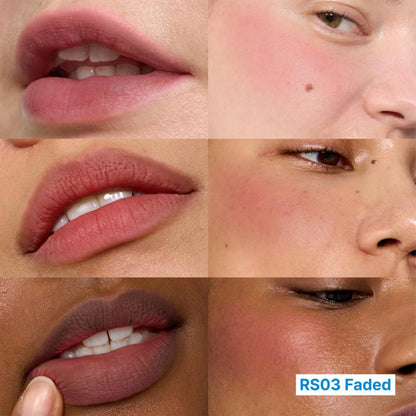 fwee Lip&Cheek Blurry Pudding Pot with viral Korean airbrushed tint in a faded, soft makeup look.