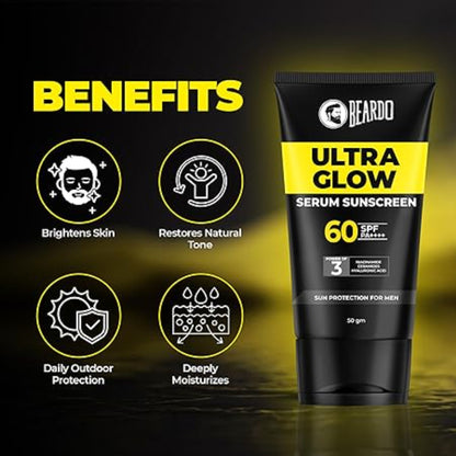 Beardo Ultra Glow Serum Sunscreen with SPF 60 PA++++