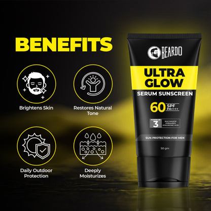 Beardo Ultra Glow Serum Sunscreen with SPF 60 PA++++
