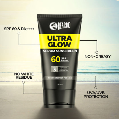 Beardo Ultra Glow Serum Sunscreen with SPF 60 PA++++