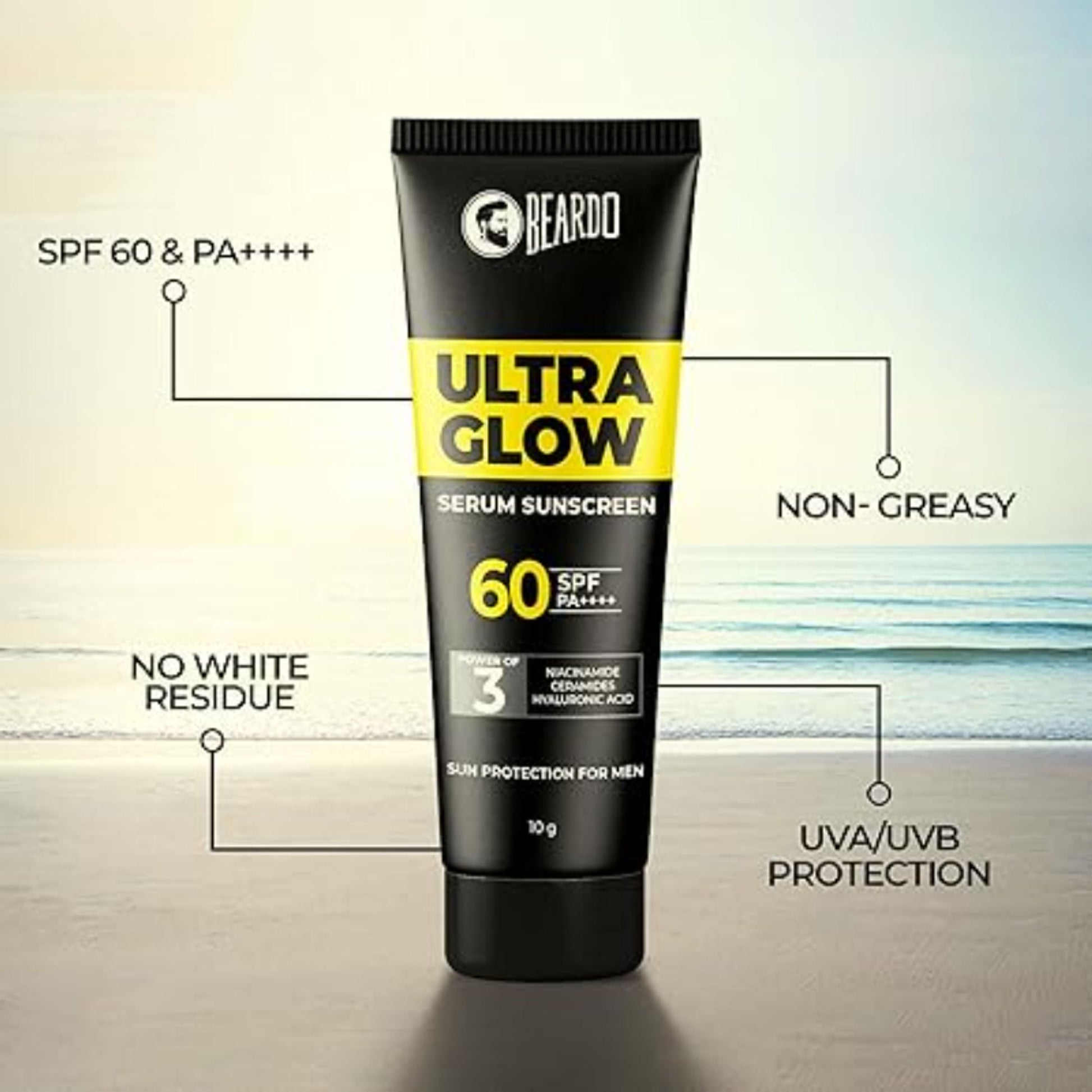 Beardo Ultra Glow Serum Sunscreen with SPF 60 PA++++