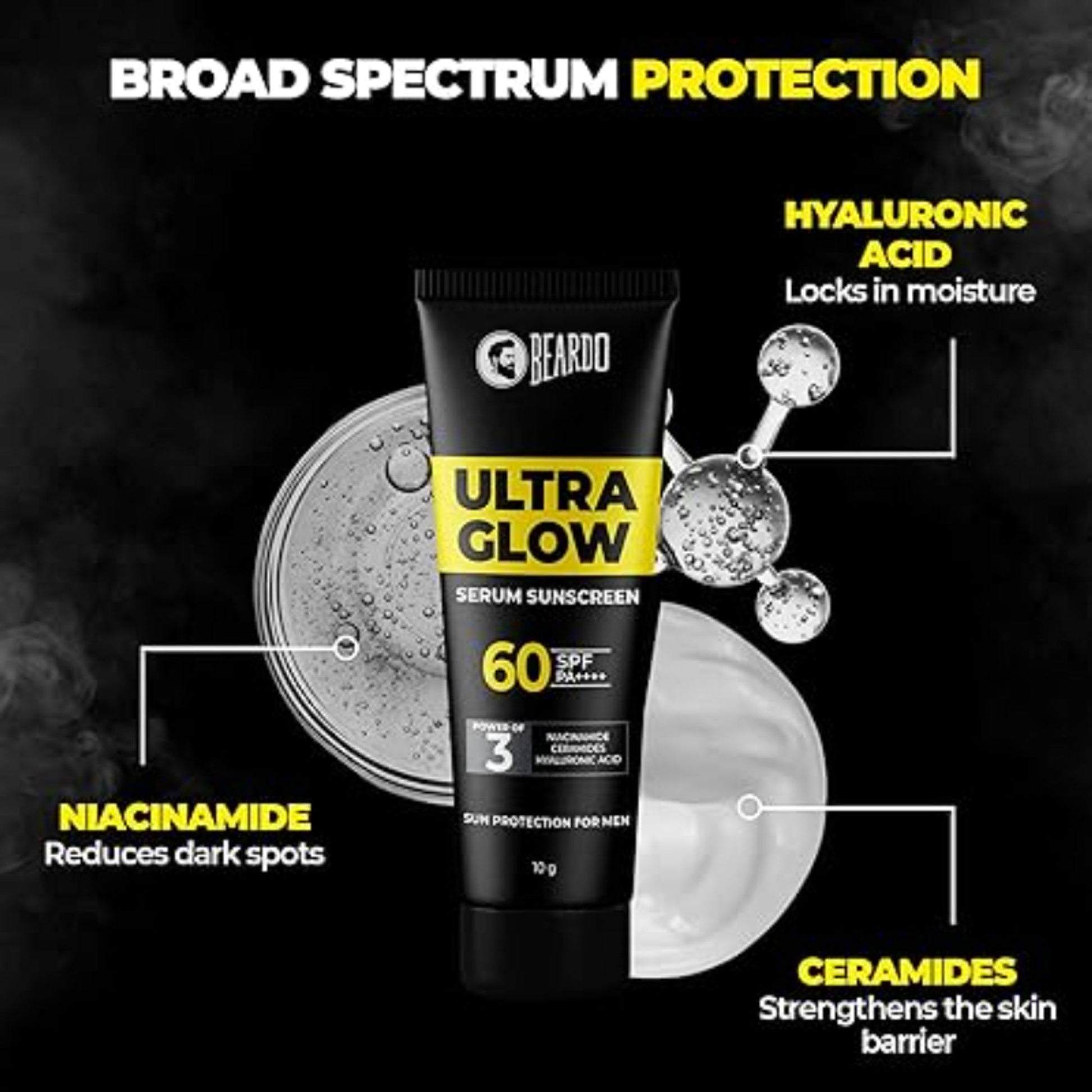 Beardo Ultra Glow Serum Sunscreen with SPF 60 PA++++