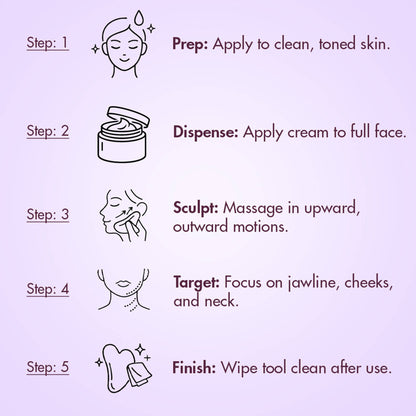 TONYMOLY Korean Collagen Peptide VFit Gua Sha Cream,Anti-Aging Face Cream with Built-In Gua Sha Tool