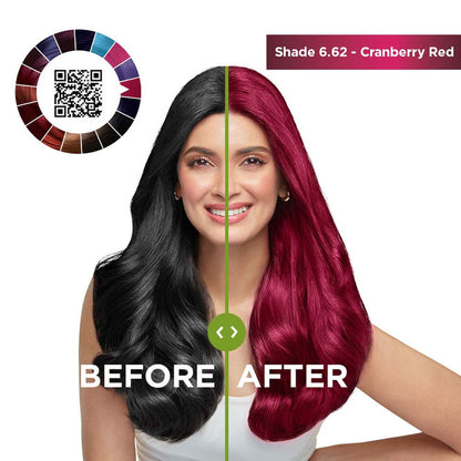 Garnier Hair Colouring Creme,Long-lasting,Smoothness & Shine,Color Naturals - Cranberry Red