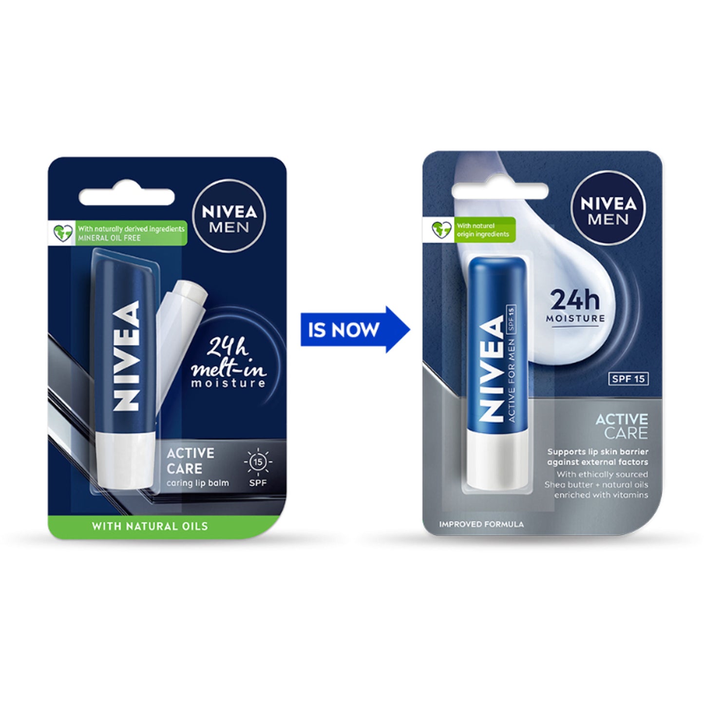 NIVEA MEN Lip Balm - Active Care SPF 15 for 24h Moisture