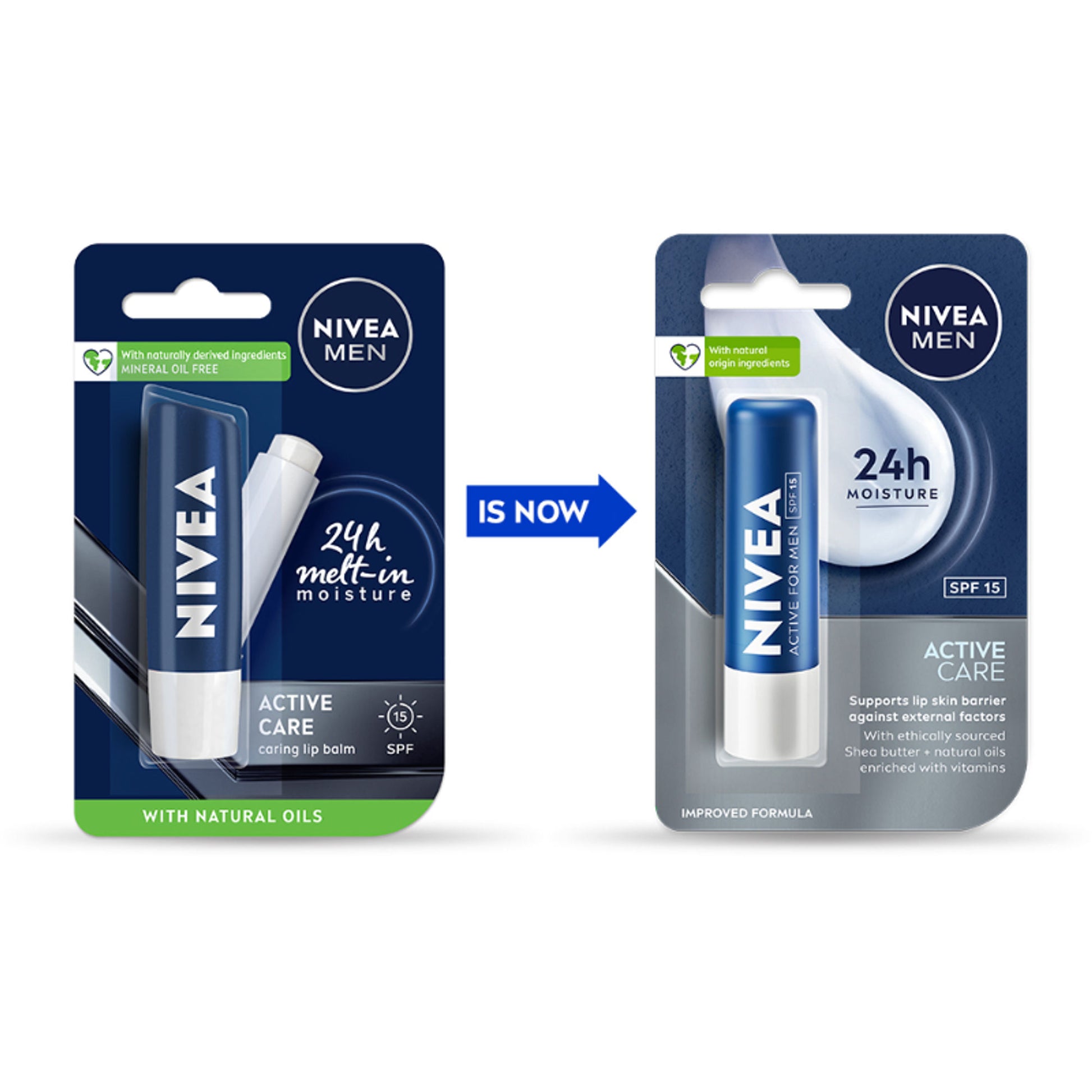 NIVEA MEN Lip Balm - Active Care SPF 15 for 24h Moisture