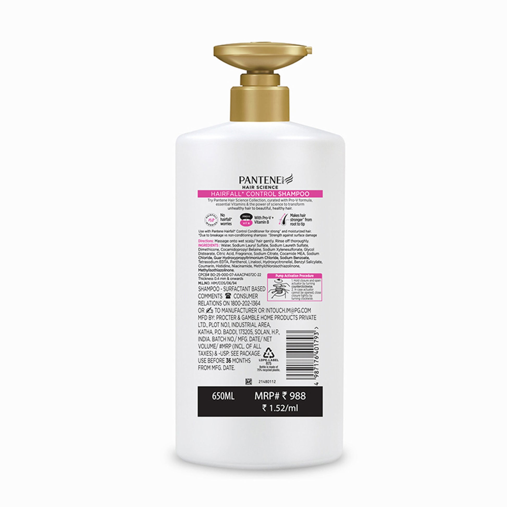 Pantene Advanced Hair Fall Solution Hair Fall Control Shampoo