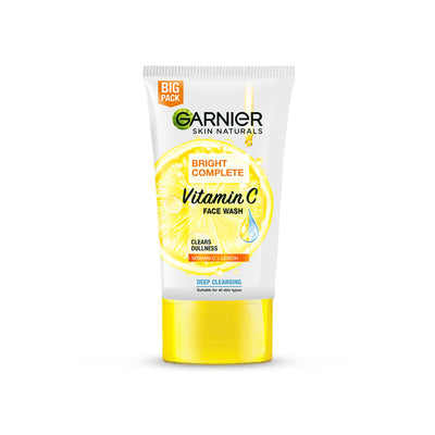 Garnier Vitamin C Gel Face Wash for Brighter Skin Gently Cleanses Skin & Removes impurities