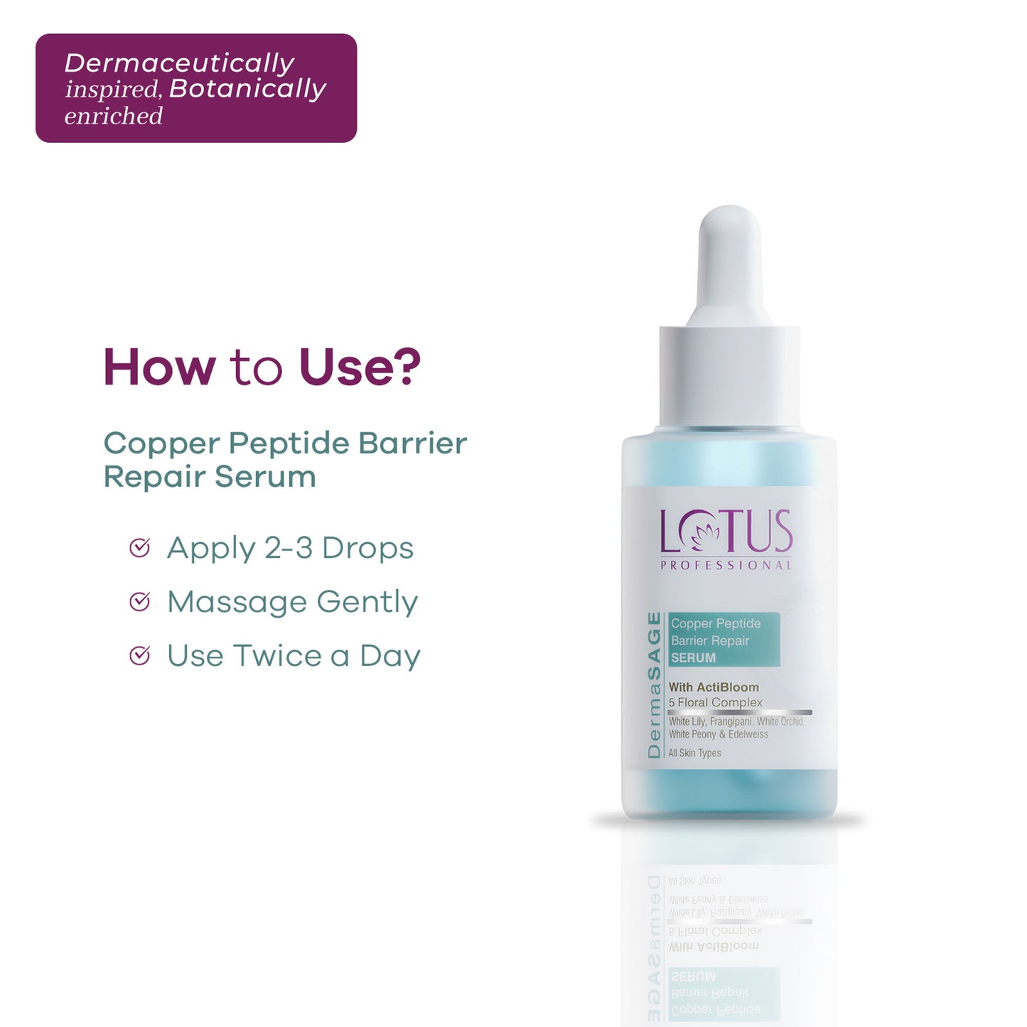 Lotus Professional Dermasage Copper Peptide Barrier Repair Serum