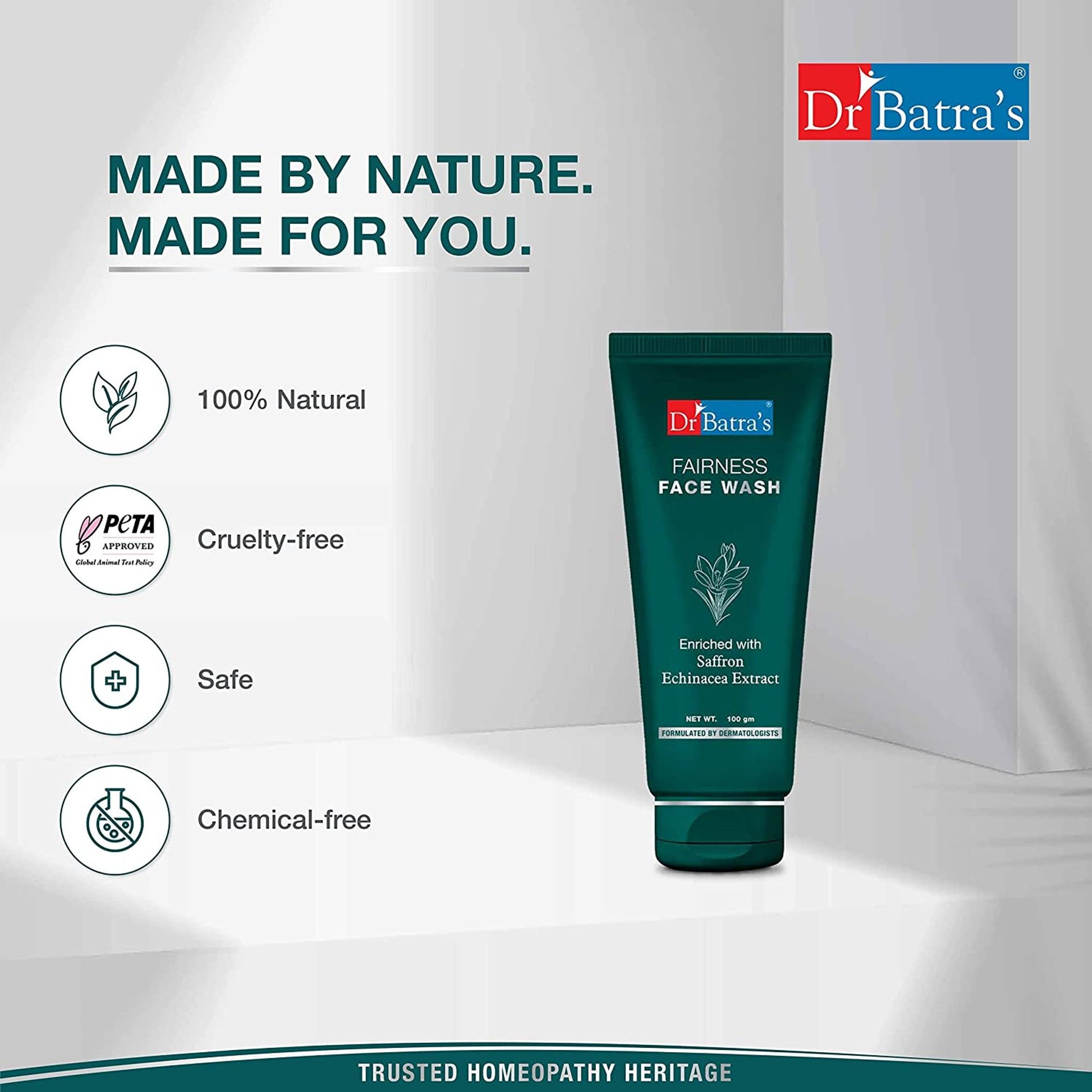 Dr.Batra's Fairness Face Wash Enriched With Saffron Echinacea Extract