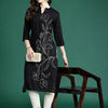 Dhiyona IE Floral Embroidered Thread Work Floral Kurta