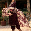 Indyancart IE V Neck Ethnic Motifs Embroidered Regular Thread Work Kurta with Salwar & Dupatta