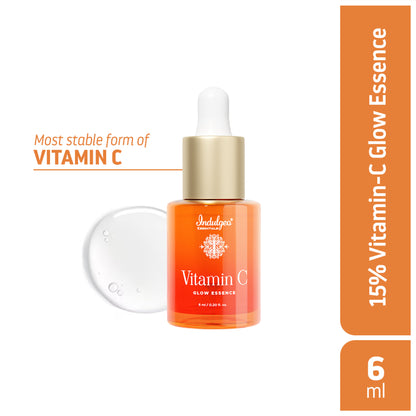 Indulgeo Essentials Vitamin C Glow Essence, Antioxidant - Rich Skin Brightening Face Serum