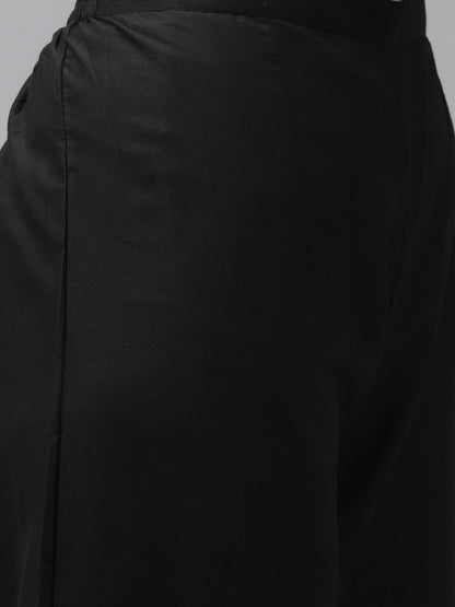 Women Black Ethnic Motifs Printed Kurta with Trousers & Dupatta