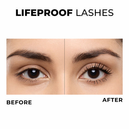 LoveChild Masaba High Hopes 3-in-1 tubing mascara with a sleek black tube and wand, designed for volumizing and lengthening lashes.