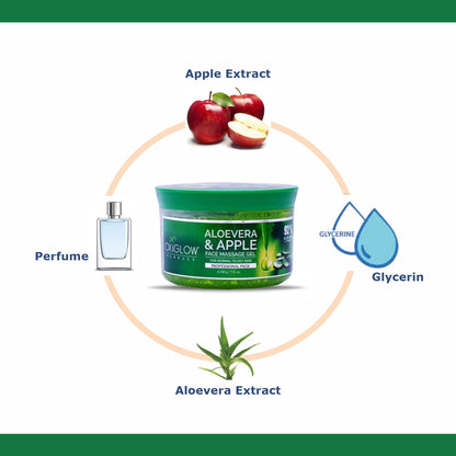 Oxyglow Herbals Aloevera Apple Face Massage Gel