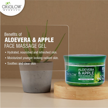 Oxyglow Herbals Aloevera Apple Face Massage Gel