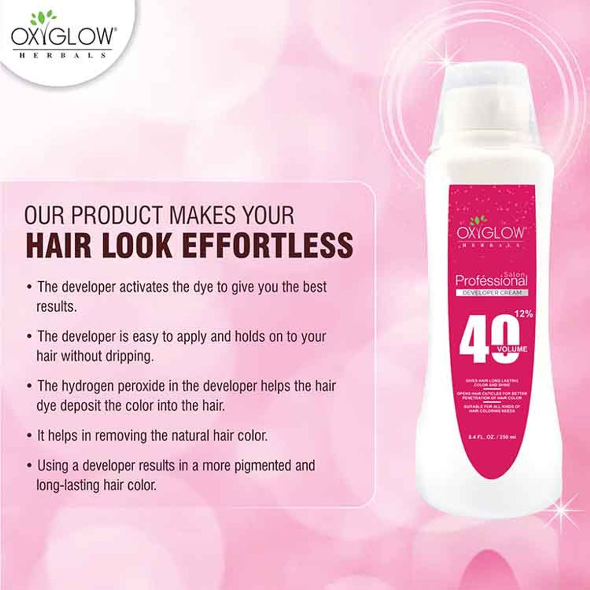 Oxyglow Herbals Professional Hair Developer - 40 Volume (12%)