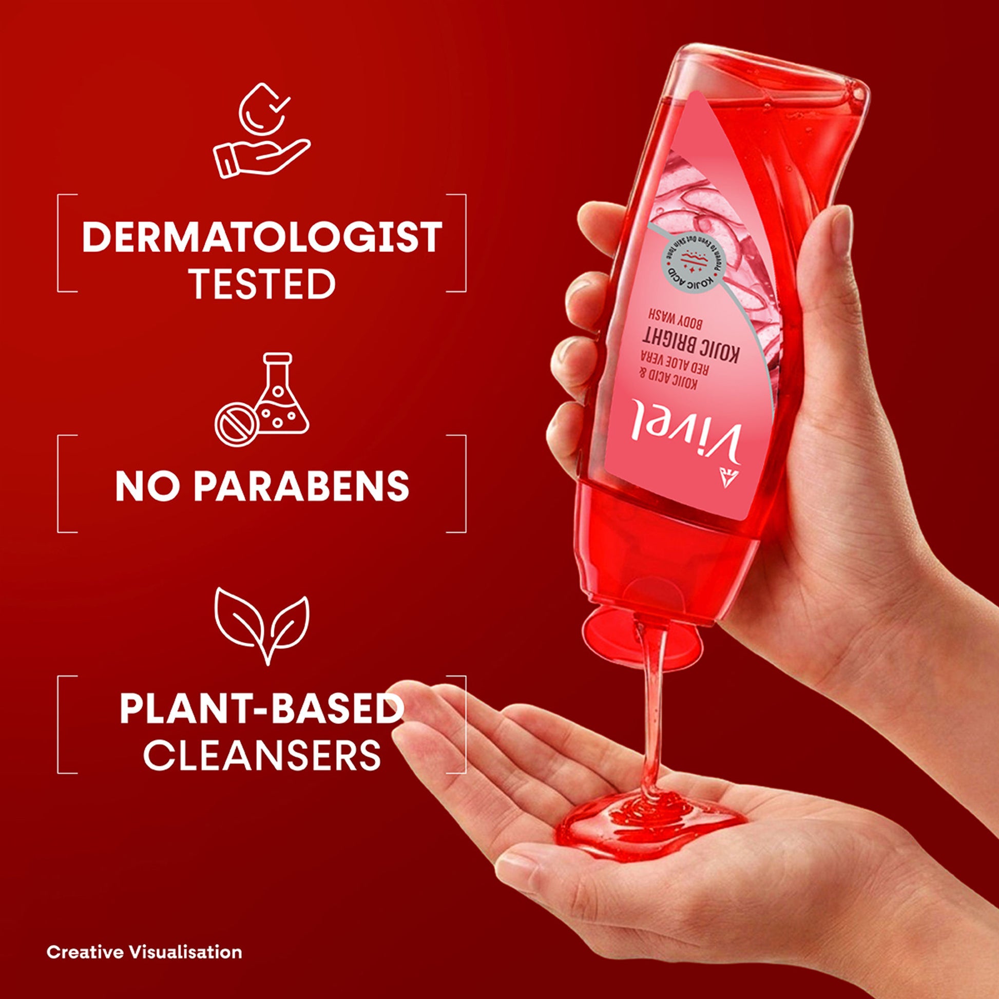 Vivel Kojic Bright Body Wash, Kojic Acid & Red Aloe Vera, For Tan Removal & Even Skin Tone