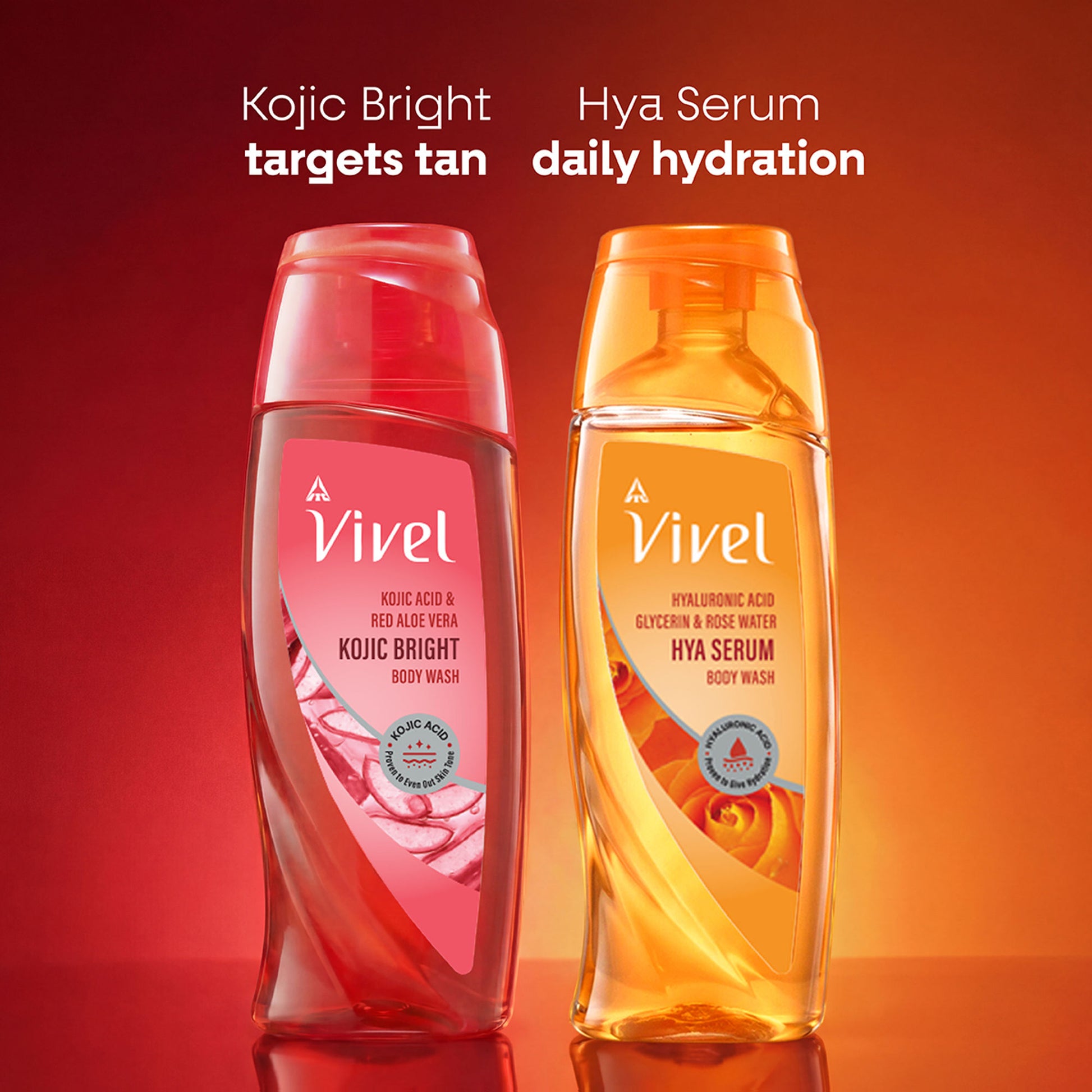 Vivel Kojic Bright Body Wash, Kojic Acid & Red Aloe Vera, For Tan Removal & Even Skin Tone