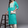 Dhiyona IE Women Ethnic Motifs Yoke Design Thread Work Kurta