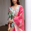 Dhiyona IE Women Floral Printed Regular Kurta with Trousers & With Dupatta