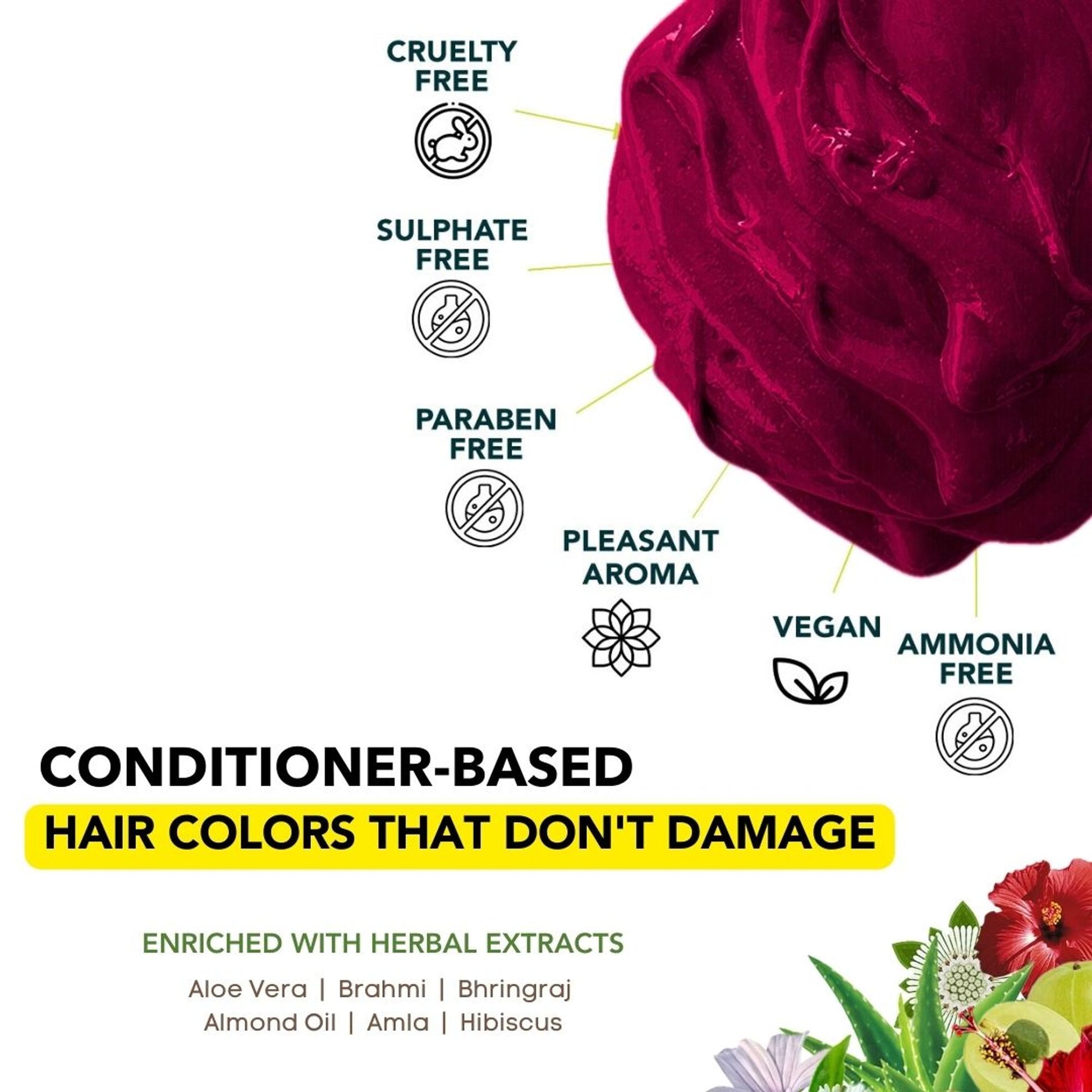 Paradyes Ammonia Free Semi-Permanent Top-up Hair Color - Ruby Wine