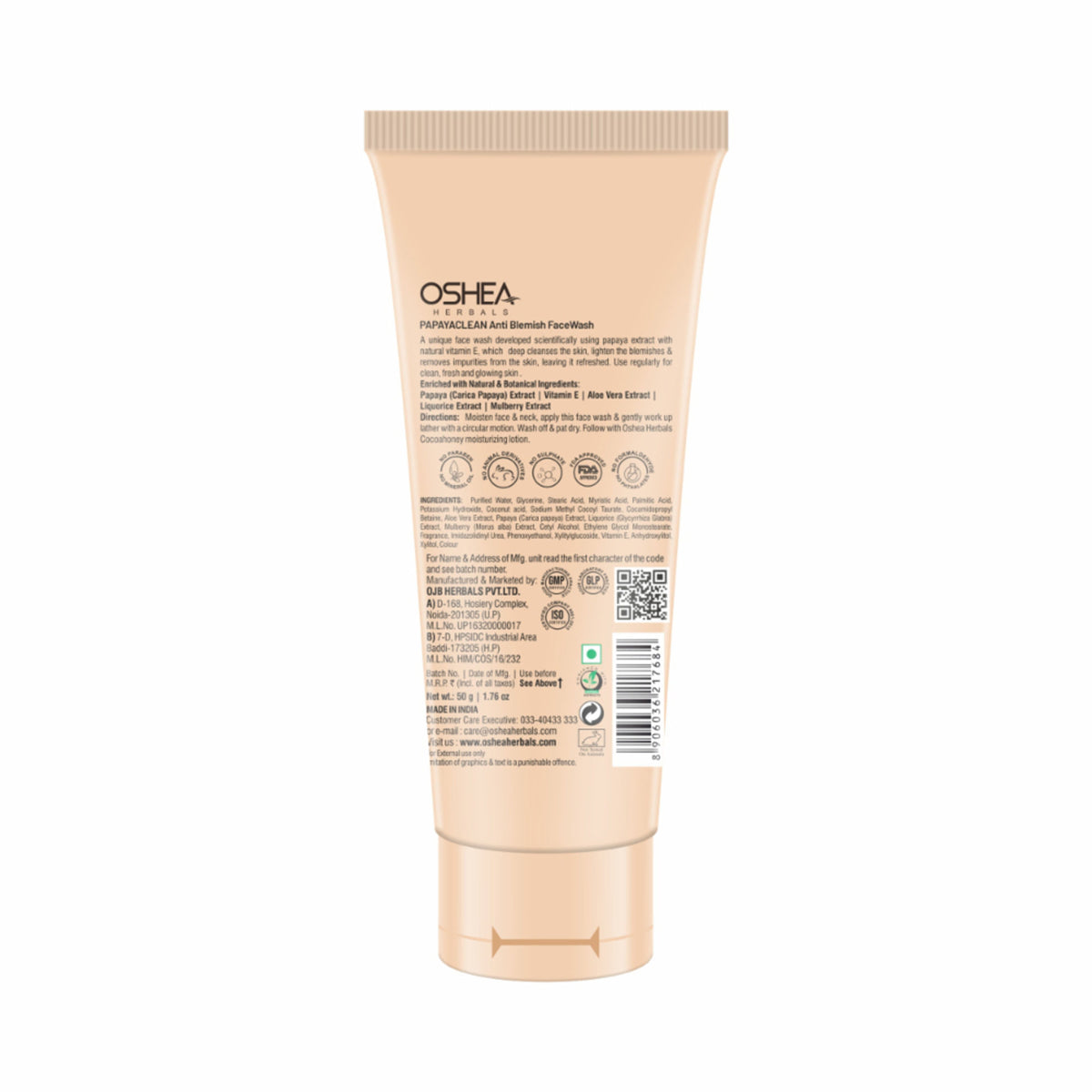 Oshea Herbals Papayaclean Anti Blemish Face Wash