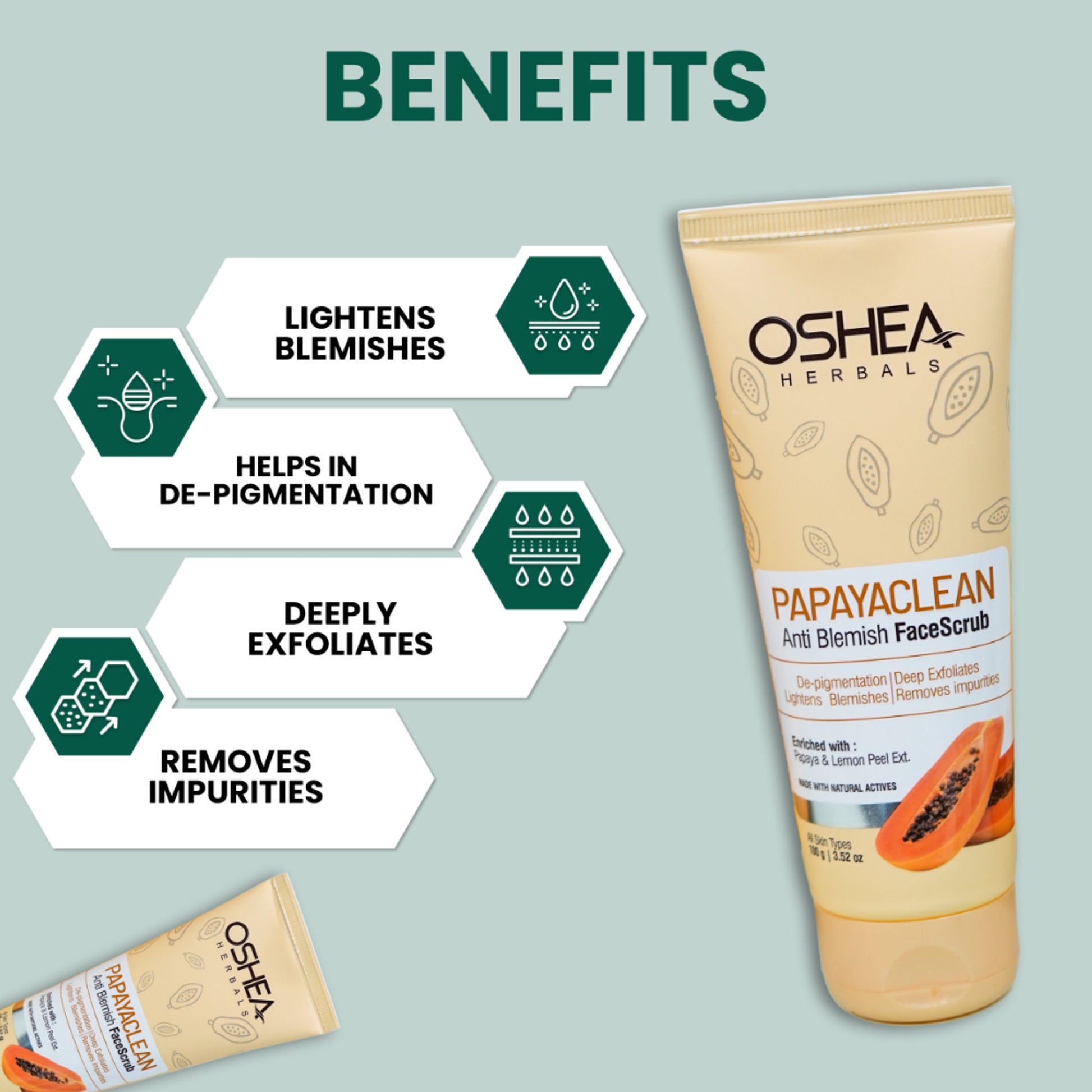 Oshea Herbals Papayaclean Anti Blemish Scrub