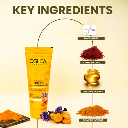 Oshea Herbals Ubtan Glowing & Tan Removing Face Wash