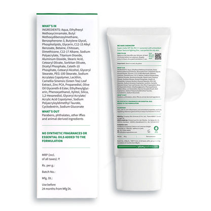 Plum Green Tea & Zinc Super-Matte SPF 50 Sunscreen Gel For Oily, Combination Skin, No White Cast