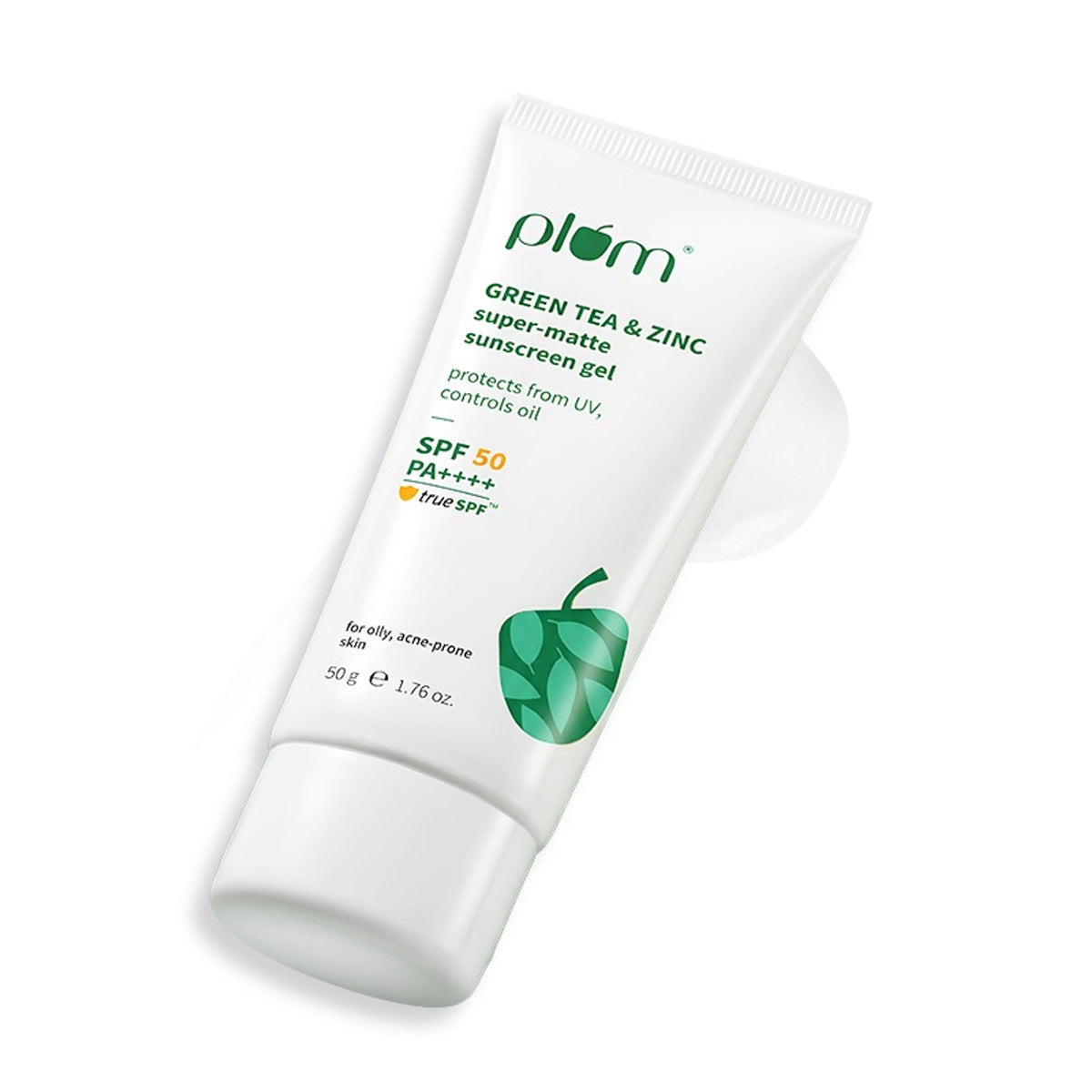 Plum Green Tea & Zinc Super-Matte SPF 50 Sunscreen Gel For Oily, Combination Skin, No White Cast