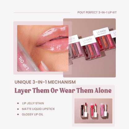 La Mior Pout Perfect 3 - In - 1 Lip Kit