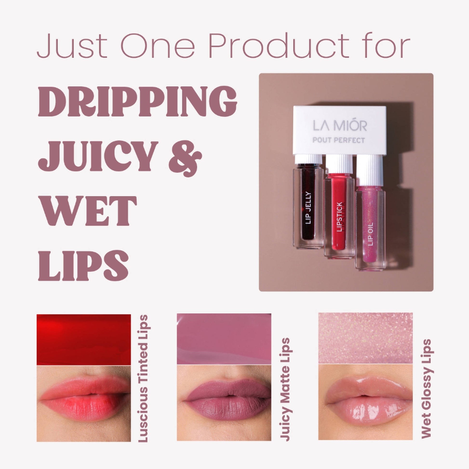 La Mior Pout Perfect 3 - In - 1 Lip Kit