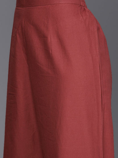 Dhiyona IE Women Olive Green & Maroon Ethnic Motifs Printed Kurta with Trousers & Dupatta