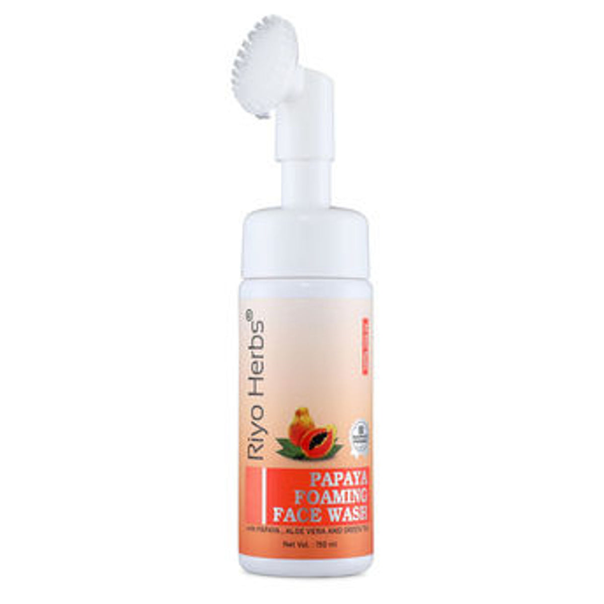 Riyo Herbs Papaya Foaming Face Wash Cleanser Brush Included