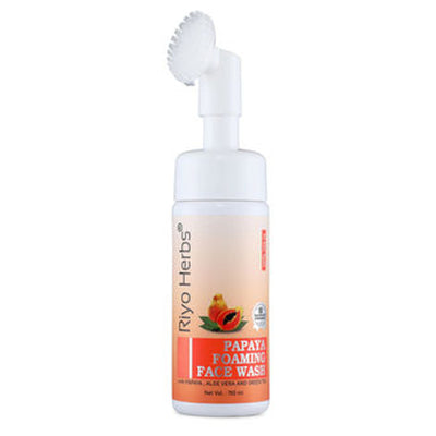 Riyo Herbs Papaya Foaming Face Wash Cleanser Brush Included