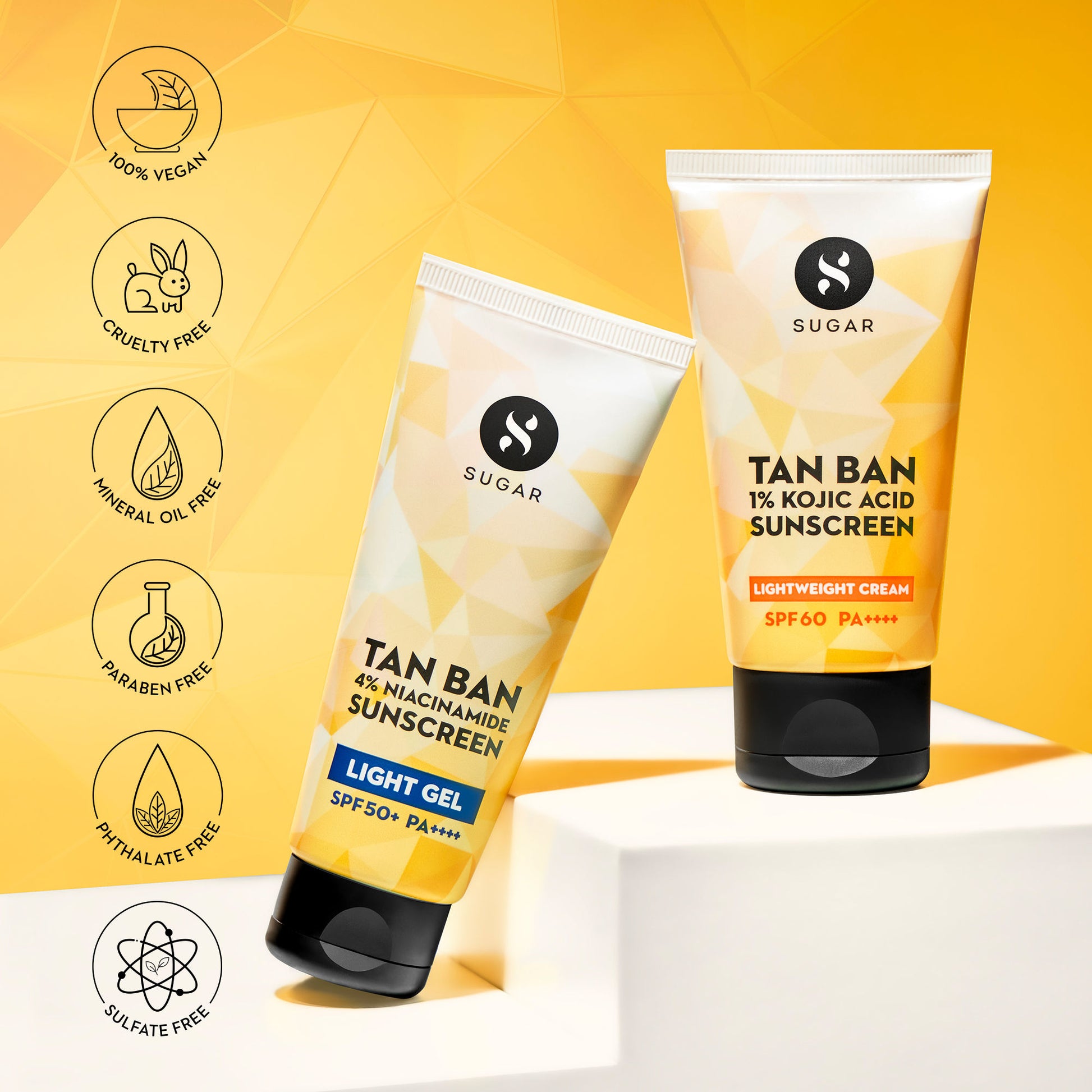 SUGAR Tan Ban 4% Niacinamide Sunscreen Light Gel SPF 50+ PA++++