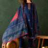 Indyancart SN Women's Geometric Embroidered Sequinned Straight Kurta & Trouser With Dupatta