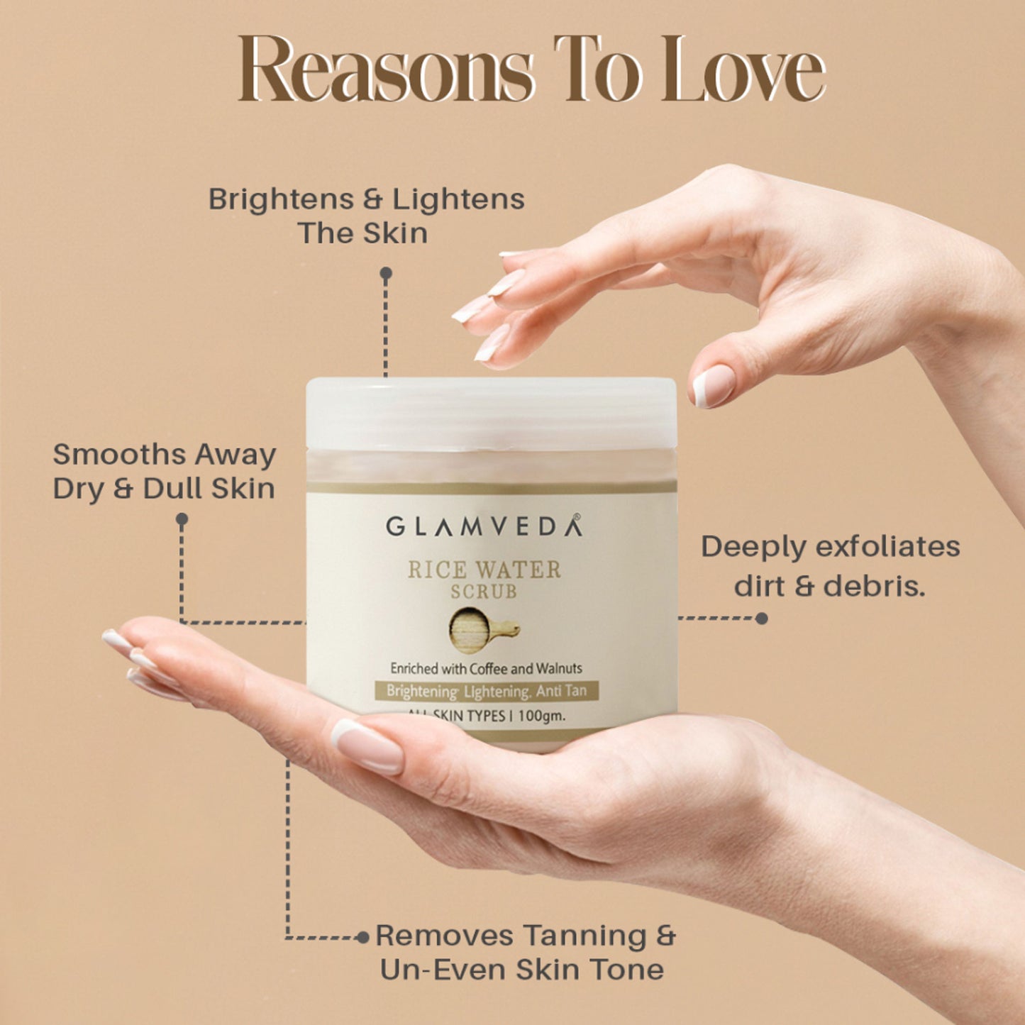 Glamveda Rice Water Brightening Scrub