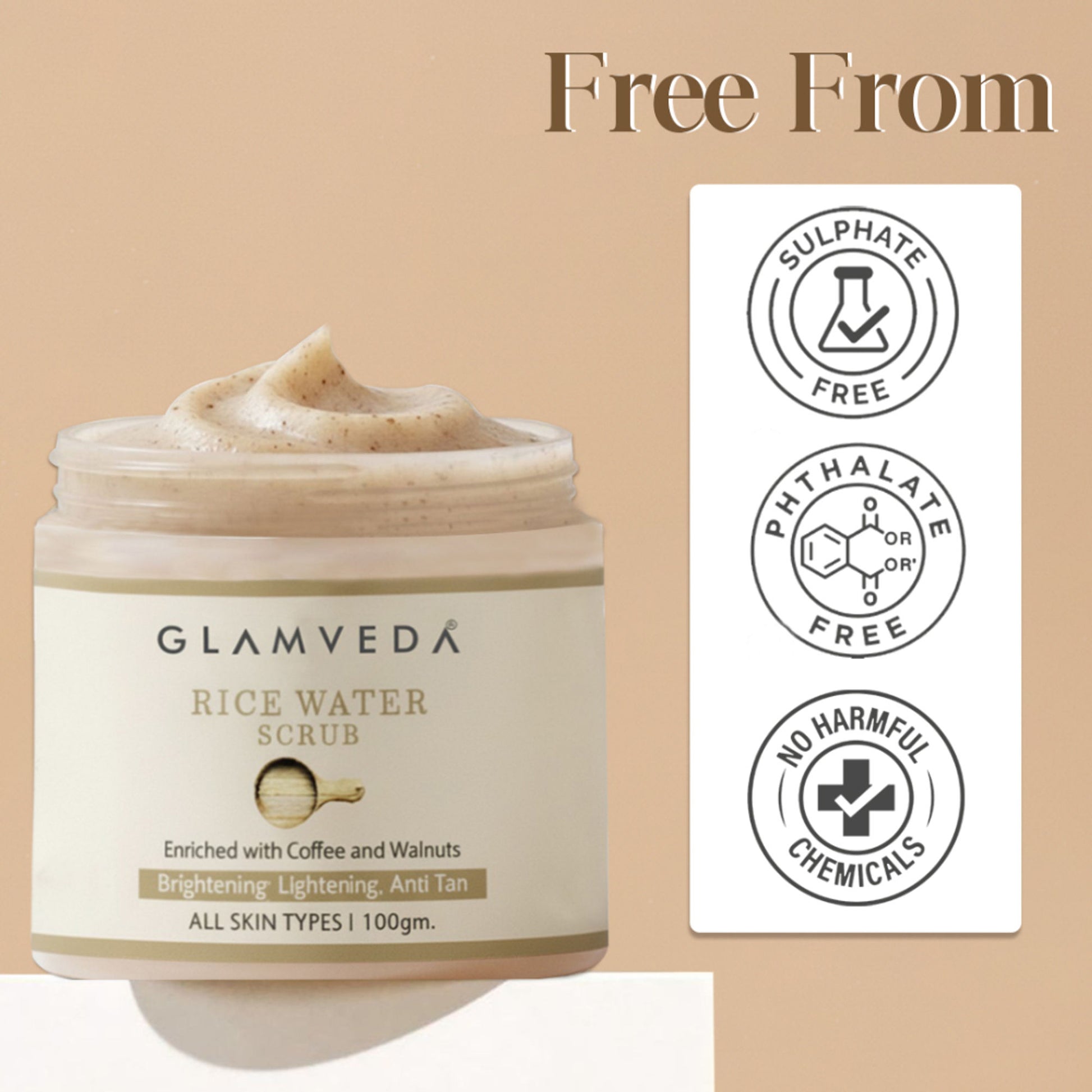 Glamveda Rice Water Brightening Scrub