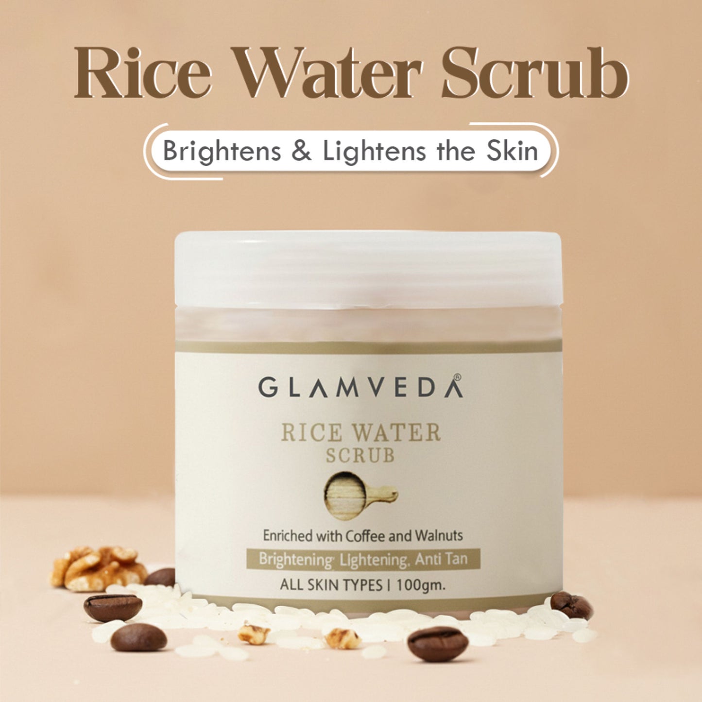 Glamveda Rice Water Brightening Scrub
