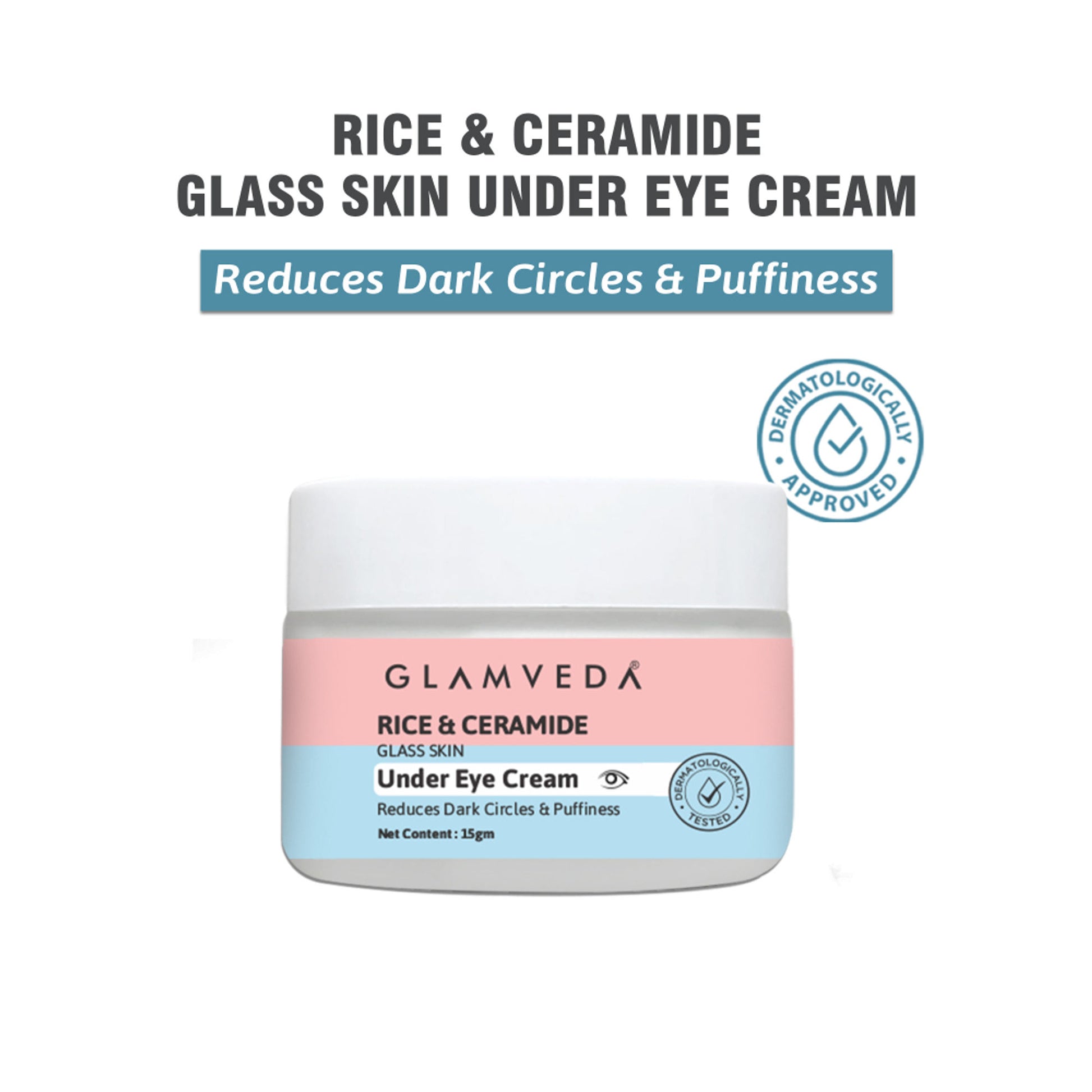 Glamveda Glass Skin Rice & Ceramide Under Eye Cream
