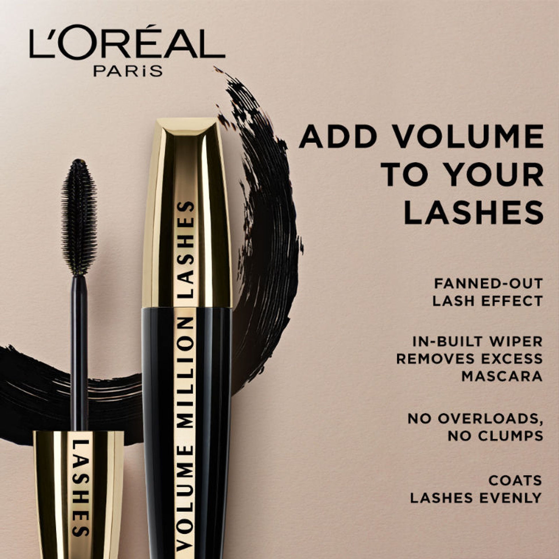 L'Oreal Paris Volume Million Lashes Mascara - Extra-Black