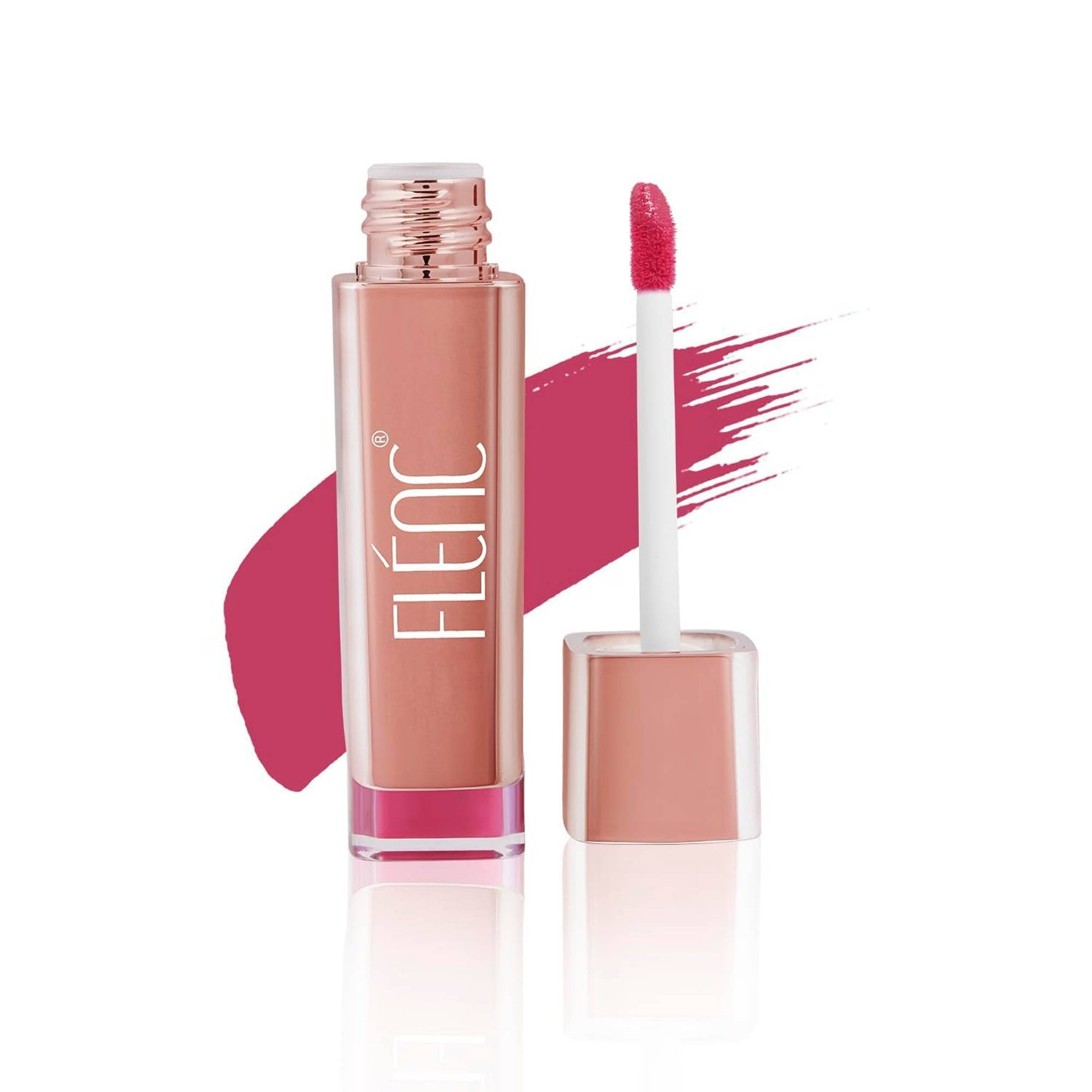 FLENC Shiny Finish & Long Lasting Lip Gloss With Tint - Barbie Pink