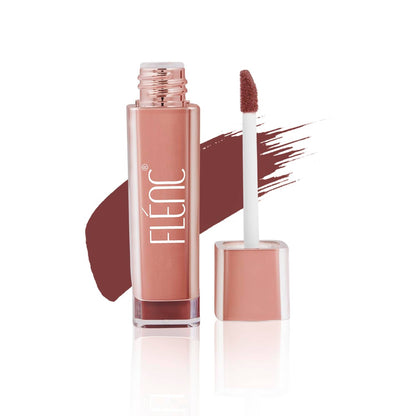 FLENC Shiny Finish & Long Lasting Lip Gloss With Tint - Saddie Brown